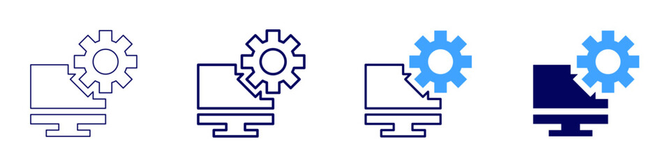 Security device icon in 4 different styles. Thin Line, Line, Bold Line, Duotone. Duotone style. Editable stroke