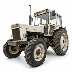 Obraz premium A classic farm tractor with a timeless design is displayed, showcasing its sturdy build and vintage charm.