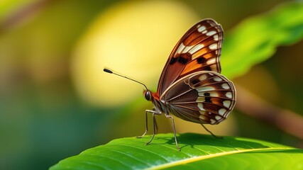 Carolina Satyr Butterfly on Leaf - Raleigh, NC - Photorealistic Nature