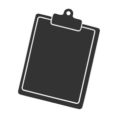 Simple black clipboard graphic for business or education, Black Clipboard Icon for Office Supplies