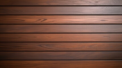 Obraz premium A smooth, wooden surface featuring horizontal planks, showcasing rich brown tones and a polished finish.