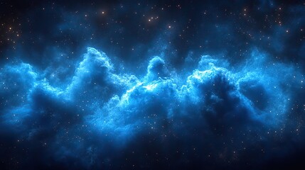dynamic blue explosion,dust cloud on black background vector illustration