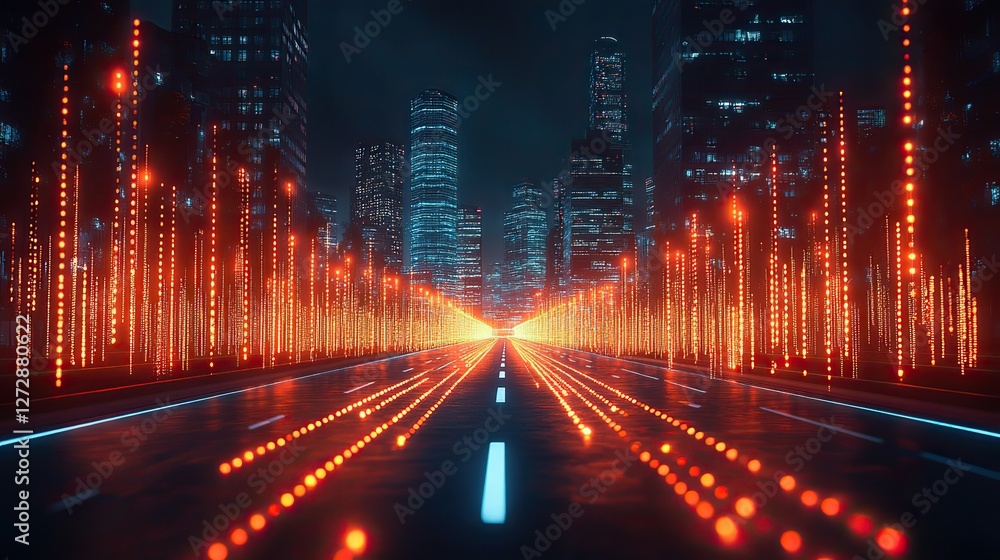 Poster dynamic business environment with fast paced changes,abstract concepts illustrating modern corporate