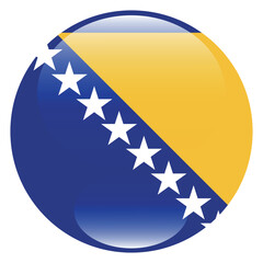 Bosnia and Herzegovina circle flag logo icon digital vector illustration
