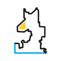 Vector multi color icon for Fontana