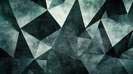 Abstract geometric shapes create a modern textured background with muted colors and sharp angles