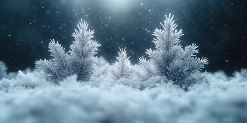 Winter Wonderland: Enchanting Snow-Covered Pine Trees