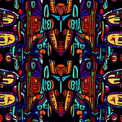 Fototapeta premium Psychedelic Expressionism Geometric Patterns Digital Assets