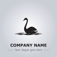 Swan logo company design illustration