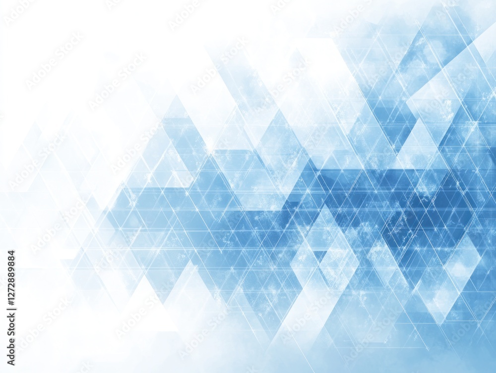 Poster abstract blue geometric pattern with soft texture