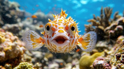 Obraz premium Underwater Coral Reef Fish Close Up