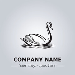 Swan logo company design illustration