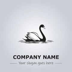 Swan logo company design illustration