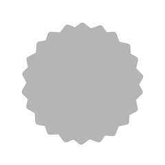 角が丸いかわいいギザギザのグレーの丸 - シンプルでポップなフレームなどの装飾デザイン素材