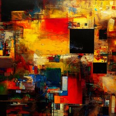 Abstract Expressionism Colorful Chaos Backgrounds