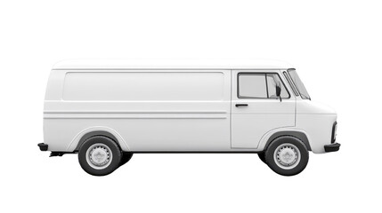 Delivery truck vehicle van isolated on transparent background