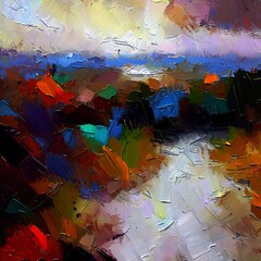 Fototapeta premium Expressionism Landscapes Backgrounds