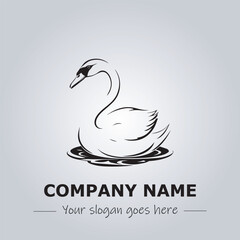 Swan logo company design illustration