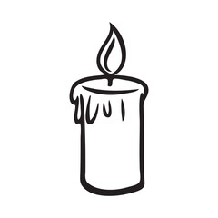 Simple vector icon of a candle