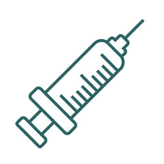 線画で表現されたい医療用アイコン「注射器」