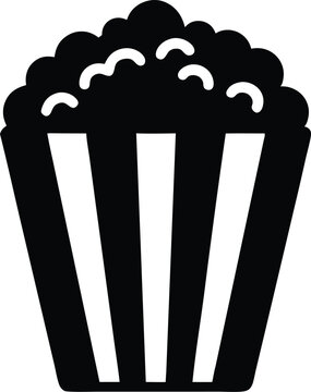 recommend clip art: Popcorn box silhouette vector, popcorn box symbol vector illustration