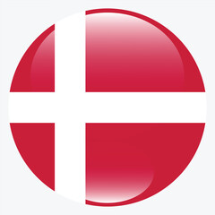 Denmark circle flag logo icon digital vector illustration