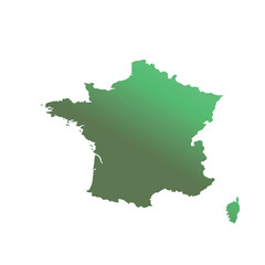 Obraz premium Map of France, sign silhouette. World Map Globe. Vector Illustration isolated on white background. Europe continent.