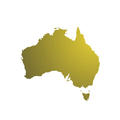 Map of Australian, sign silhouette. World Map Globe. Vector Illustration isolated on transparent background. African continent.