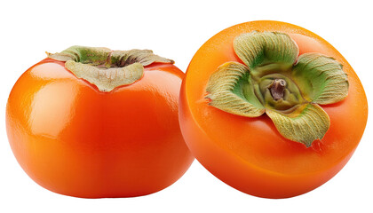 Persimmon, isolated on white background, full depth of field