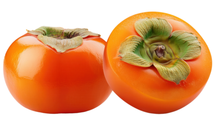 Persimmon, isolated on white background, full depth of field