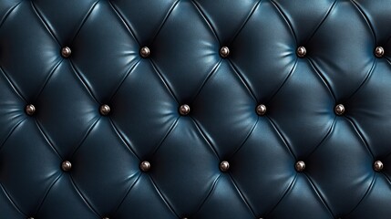 Fototapeta premium Deep Blue Luxury Leather Upholstery Texture