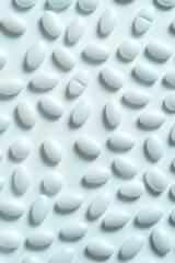 A background made of rows of medical pills, in a very neat arrangement.