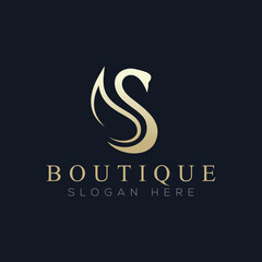 Luxury boutique logo vector, a logo suitable for boutiques