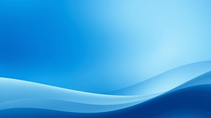 Fototapeta premium Abstract Blue Waves with Smooth Gradients and Flowing Curves