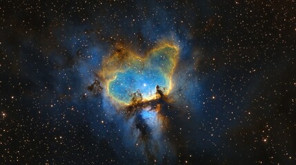 Obraz premium A breathtaking galaxy cloud nebula, bursting with radiant colors and stardust