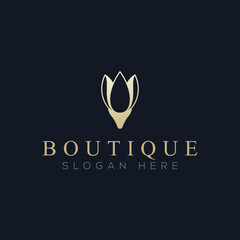 Luxury boutique logo vector, a logo suitable for boutiques