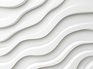 Obraz premium Elegant wavy white wall design creating a modern and stylish atmosphere.