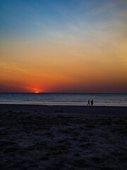 sunset on the beach