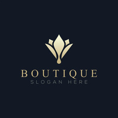 Luxury boutique logo vector, a logo suitable for boutiques