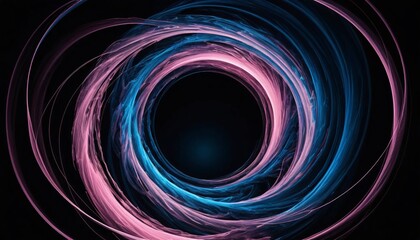 Abstract Circular Design. Swirling Pink and Blue Hues Create Depth. A Vortex of Color, Energy, and Harmony Evokes a Dreamlike Atmosphere. Soft Ethereal Quality Invites Exploration.