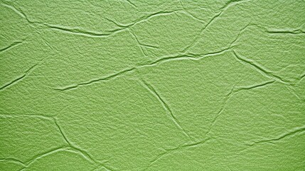 Green textured leather background, close-up studio shot