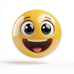 Excited Expression Wide Open Mouth against white background