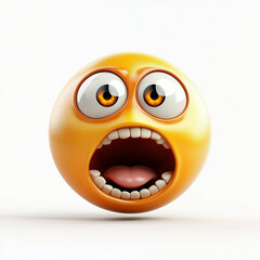 Excited Expression Wide Open Mouth in a cartoon character