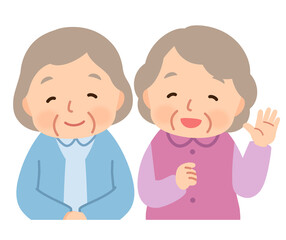 高齢者のグループ　シニア女性　後期高齢者