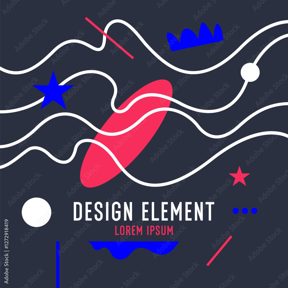 Poster background with abstract shapes. a template for design and creativity. the composition of the figure