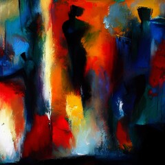 Expressionism Portrait Abstract Overlays