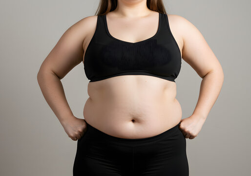 Curvy woman in sportswear, Confident plus-size woman in fitness outfit, Overweight woman in activewear, Generative AI image - Powered by Adobe