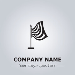 Flag logo company design illustration
