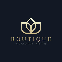 Luxury boutique logo vector, a logo suitable for boutiques