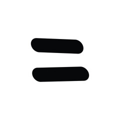 Equal sign vector illustration, equal sign clip art, black equal symbol clipart, hand drawn math symbol
